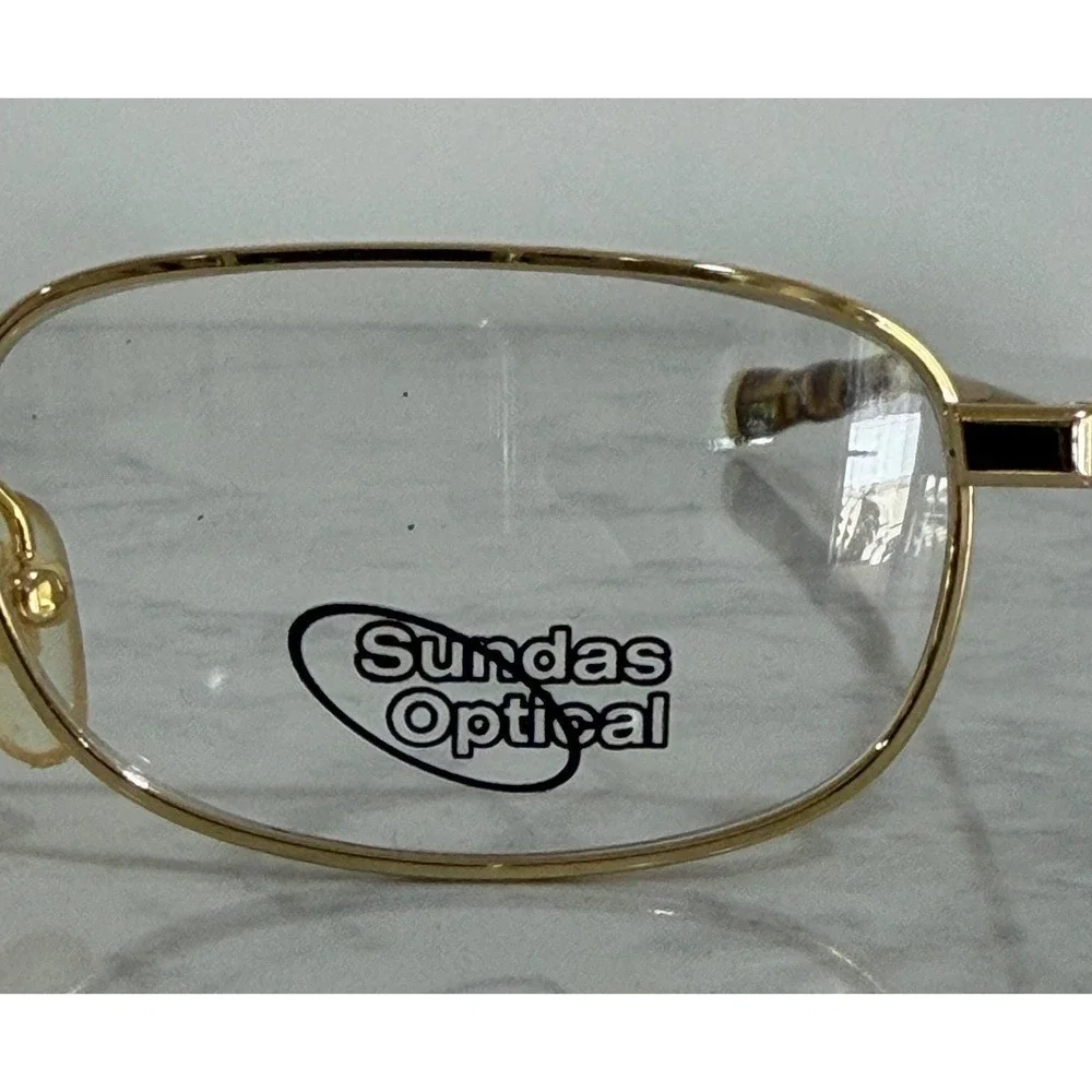 Sundas 22KGPGold Plated Eyeglass Frames ‎ Tortoise Temple X7620